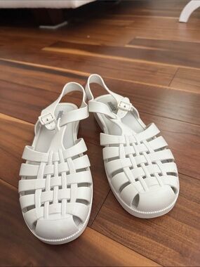 MELISSA LADIES POSSESSION WHITE MATTE JELLY SANDALS SIZE 8